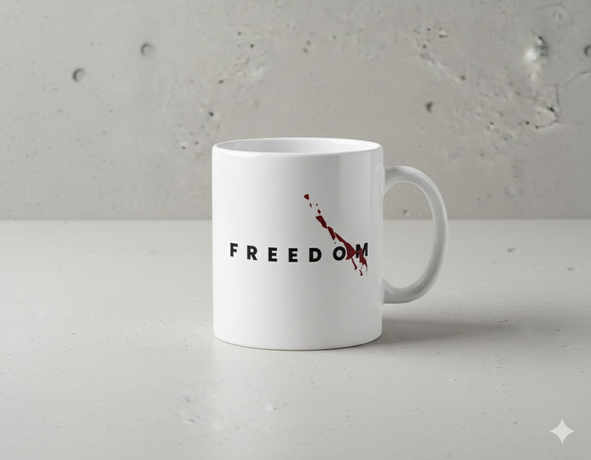 “FREEDOM” Memorial Mug — Honoring the Legacy of Charlie Kirk
