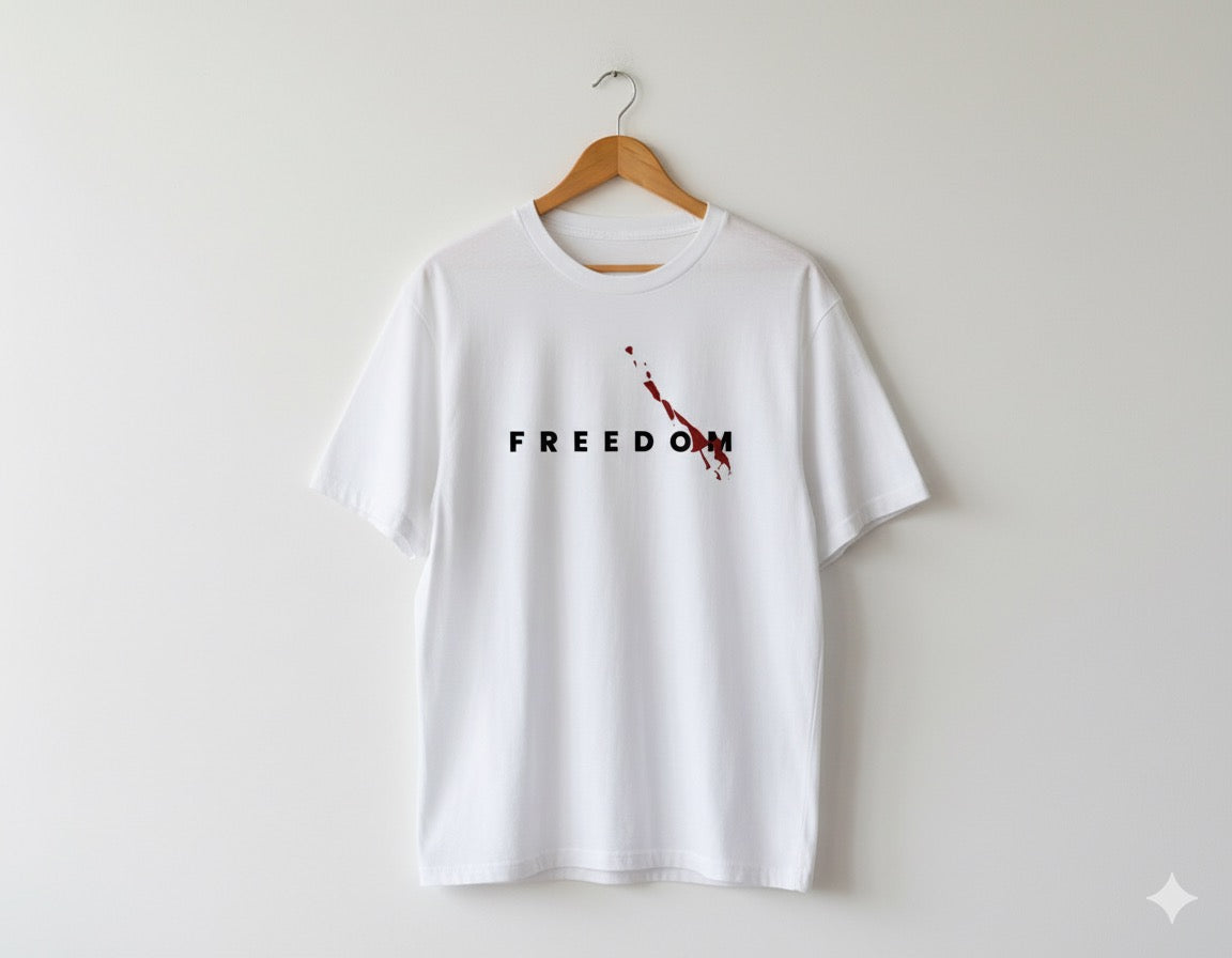 “FREEDOM” Memorial Box Tee — Honoring the Legacy of Charlie Kirk